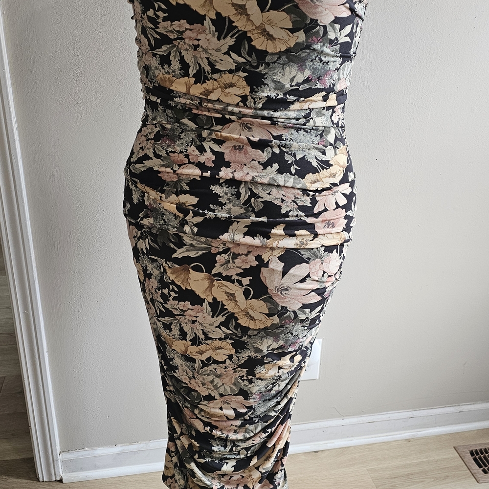 Floral Black Dress